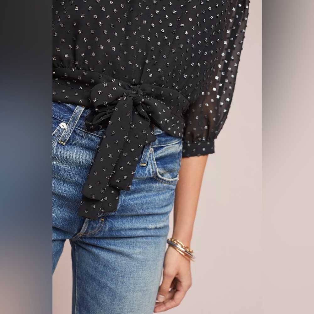 NWT Anthropologie McGuire ‘Only Eyes For You’ Blouse Large - Picture 7 of 16